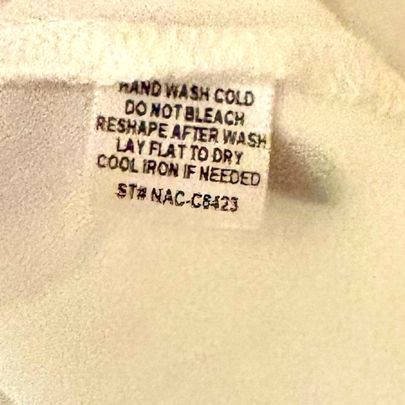 Nine Bird| Boutique Flowy Loose White Camisole w/Spaghetti Straps Size L - Picture 6 of 6